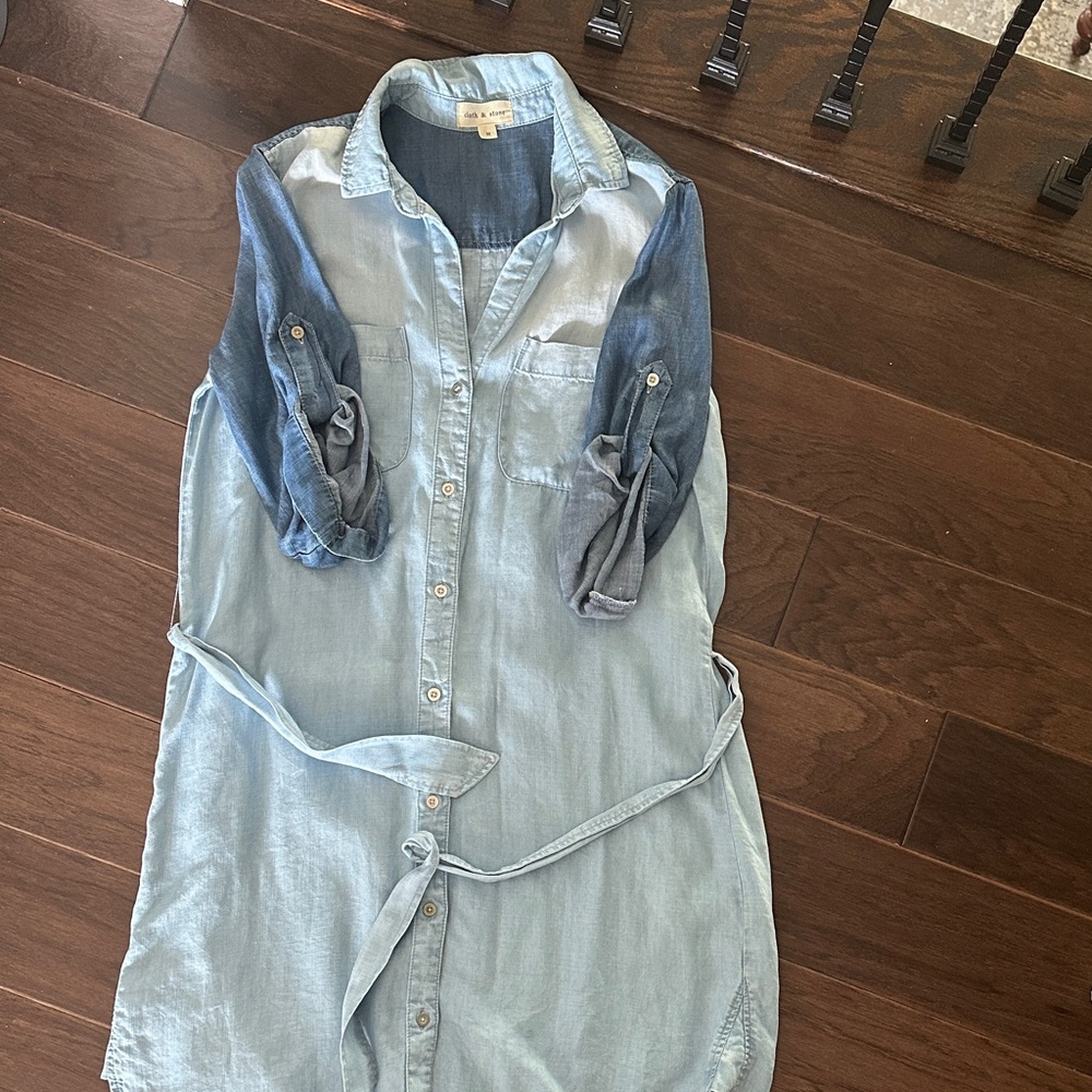 Cloth & Stone Denim Two-toned Shirt